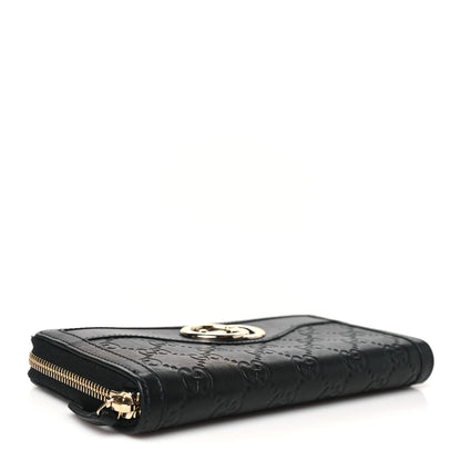 Gucci Guccissima Signature Sukey Zip Around Wallet Black 4 of 8