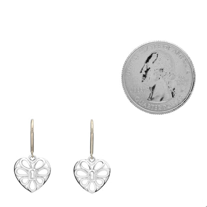 Tiffany Sterling Silver Enchant Heart Drop Earrings 2 of 4