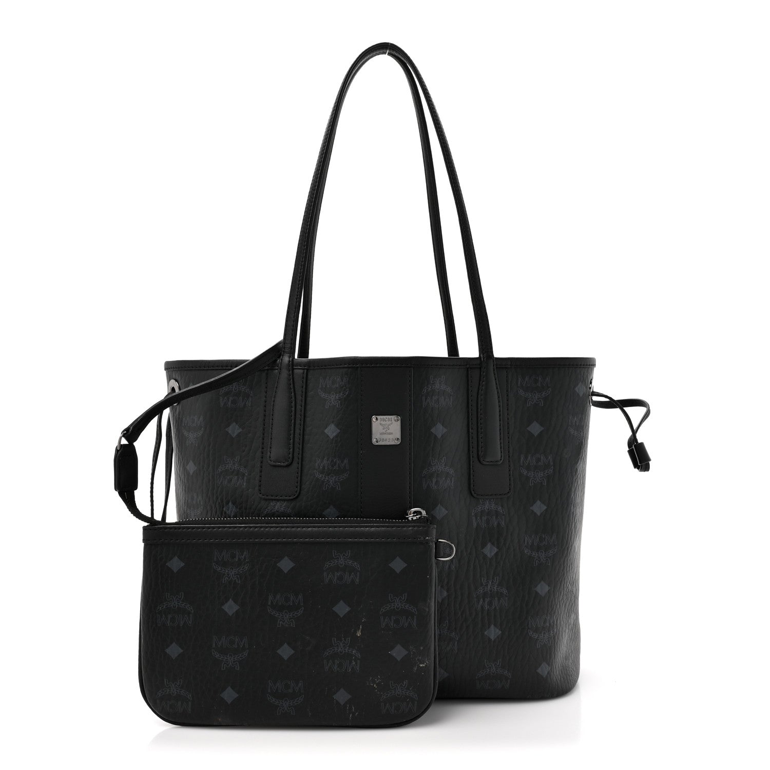 MCM Visetos Small Liz Reversible Shopper Tote Black 3 of 19