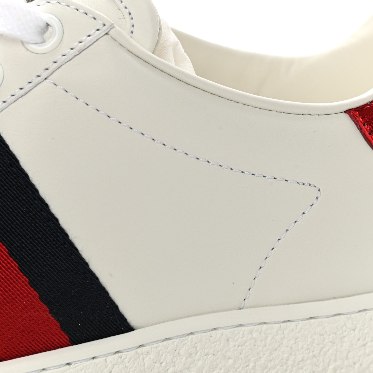 Gucci Calfskin Ayers Web Crystal LOVED Womens New Ace Sneakers 36 White 11 of 12