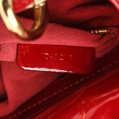 Christian Dior Patent Cannage Mini Lady Dior Red 7 of 10