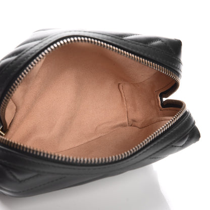Gucci Calfskin Matelasse GG Marmont Cosmetic Case Black 5 of 8