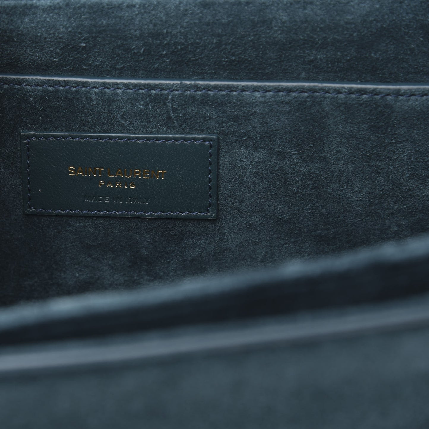 Smooth Calfskin Suede Medium Bellechasse Dark Turquoise