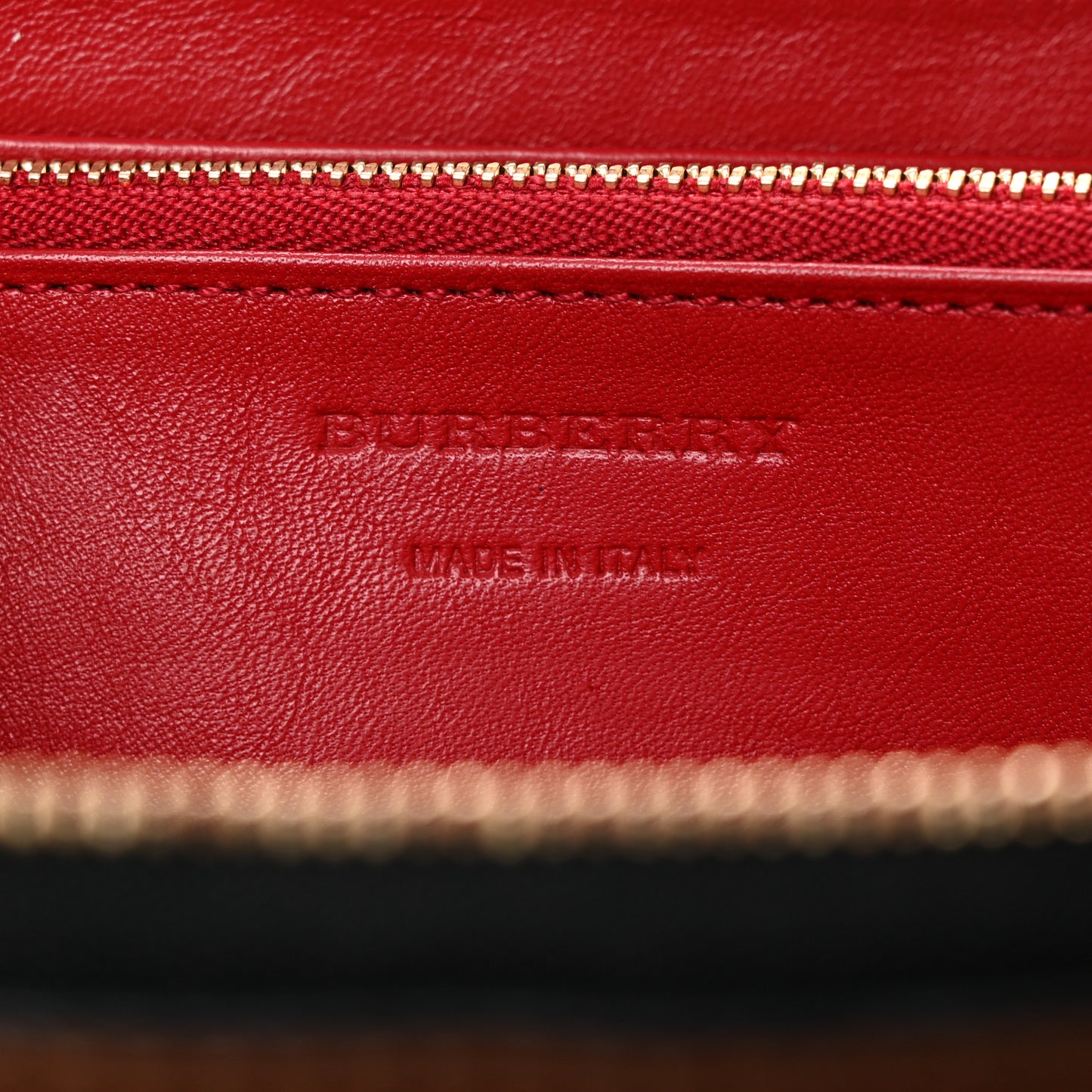 Calfskin Haymarket Check Elmore Zip Around Wallet Tan