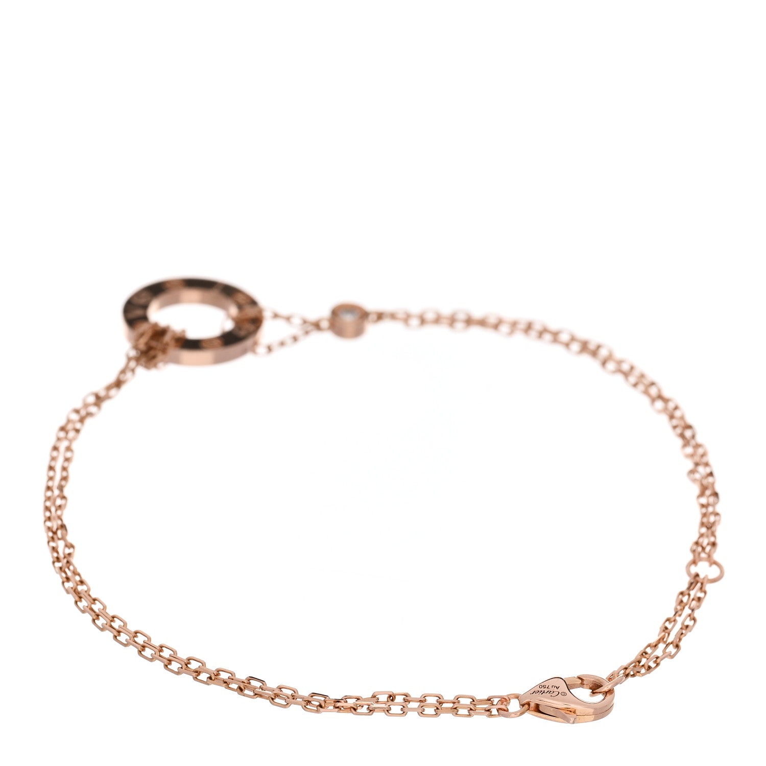 Cartier 18K Pink Gold Diamond Love Bracelet 2 of 4