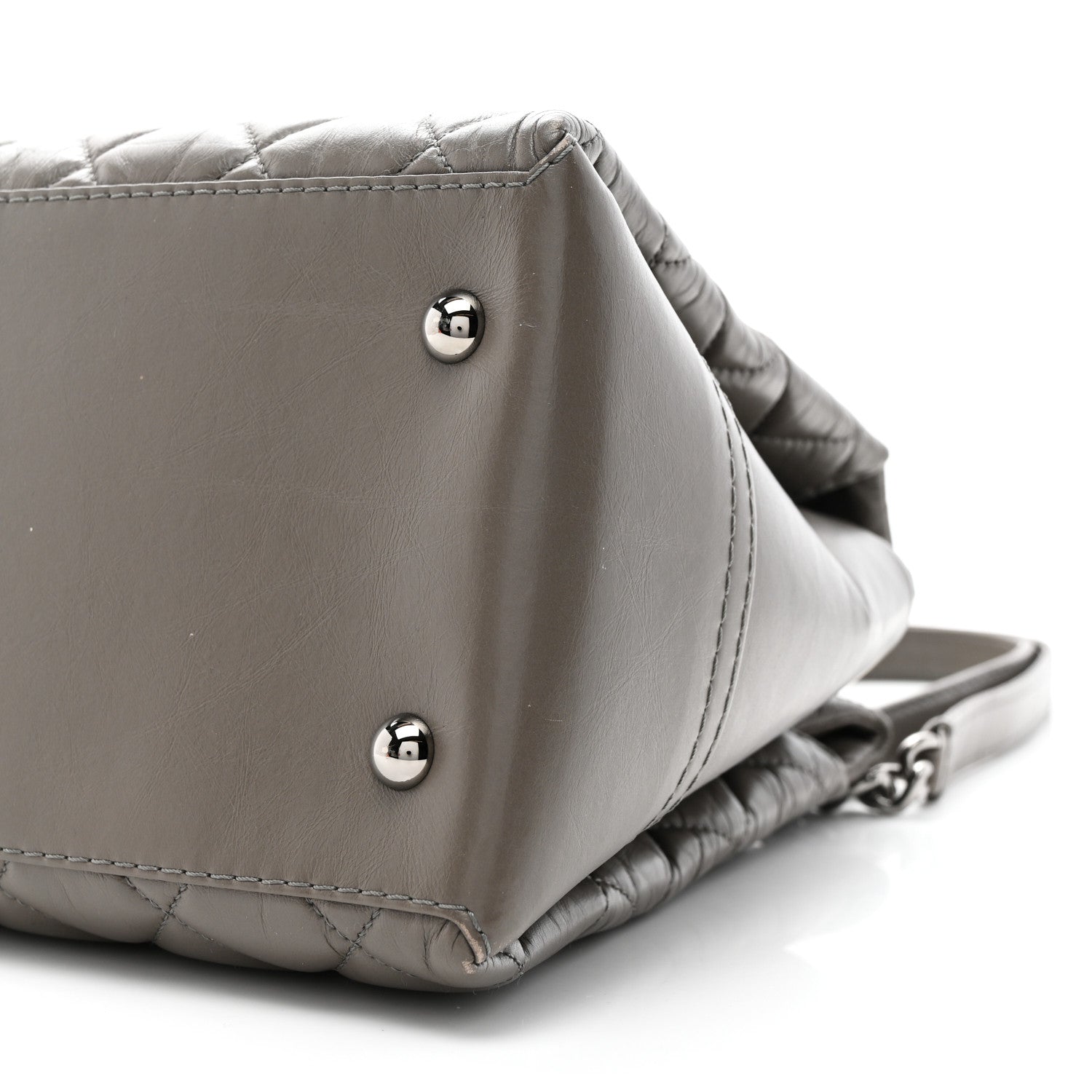 Chanel Aged Calfskin Lady Pearly Tote Grey 12 of 12