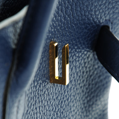 Hermes Taurillon Clemence Birkin 40 Bleu Saphir 14 of 24