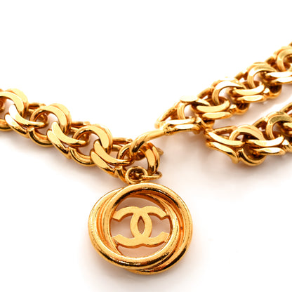 Chanel Metal Chain CC Medallion Belt Gold 3 of 4