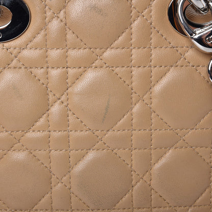 Christian Dior Lambskin Cannage Mini Lady Dior Beige 12 of 14