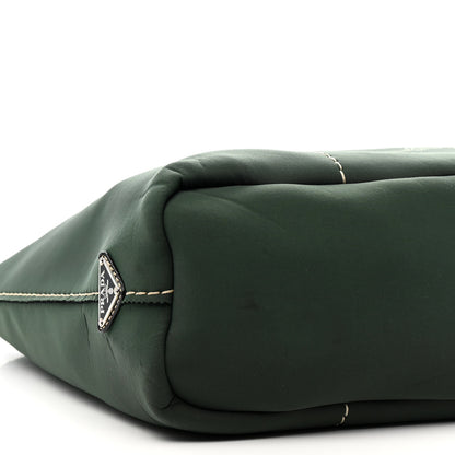 Prada Neoprene Shopping Logo Tote Green 8 of 11