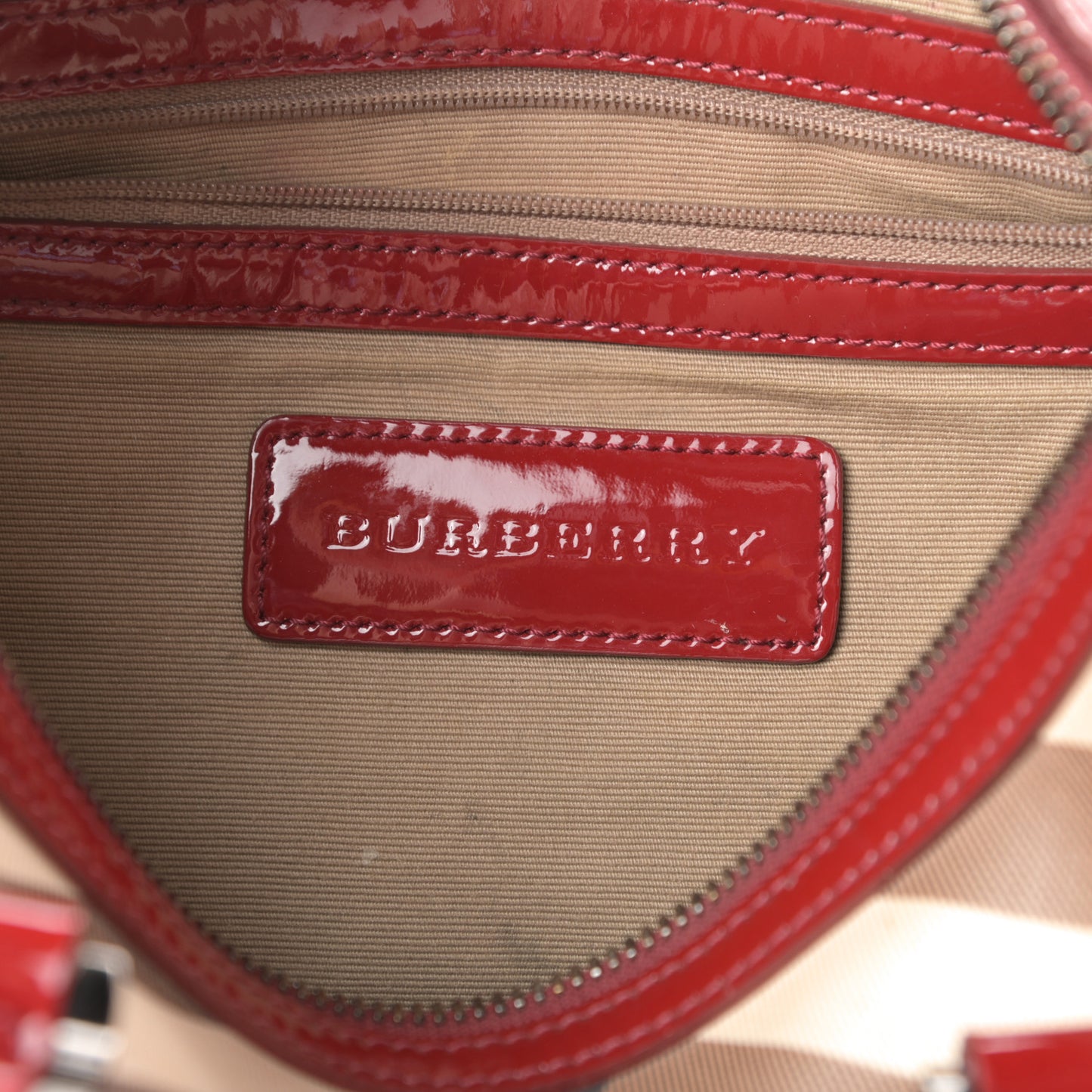 Patent Nova Check Chester Bowling Bag Raspberry Sorbet