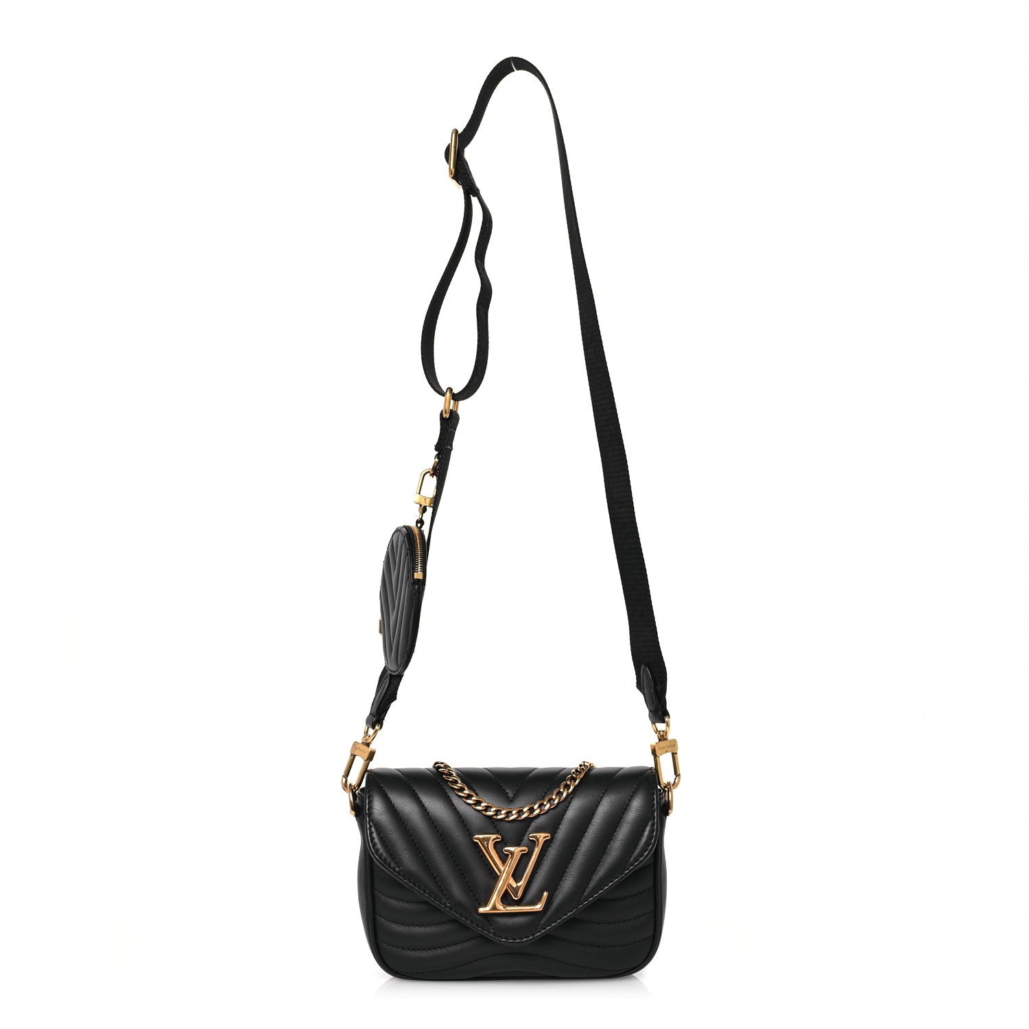 Louis Vuitton Calfskin New Wave Multi Pochette Black 1 of 14