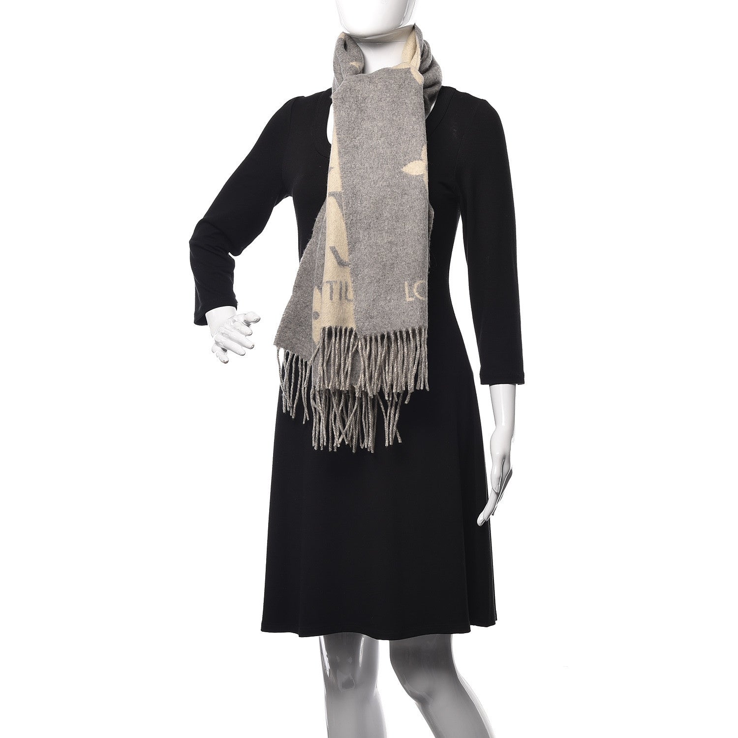 Louis Vuitton Cashmere Monogram Reykjavik Scarf 2 of 5