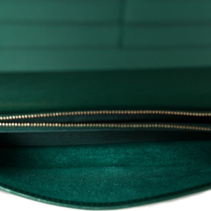 Gucci Azalea Calfskin Enamel Horsebit 1955 Wallet On Chain Emerald Green 9 of 19