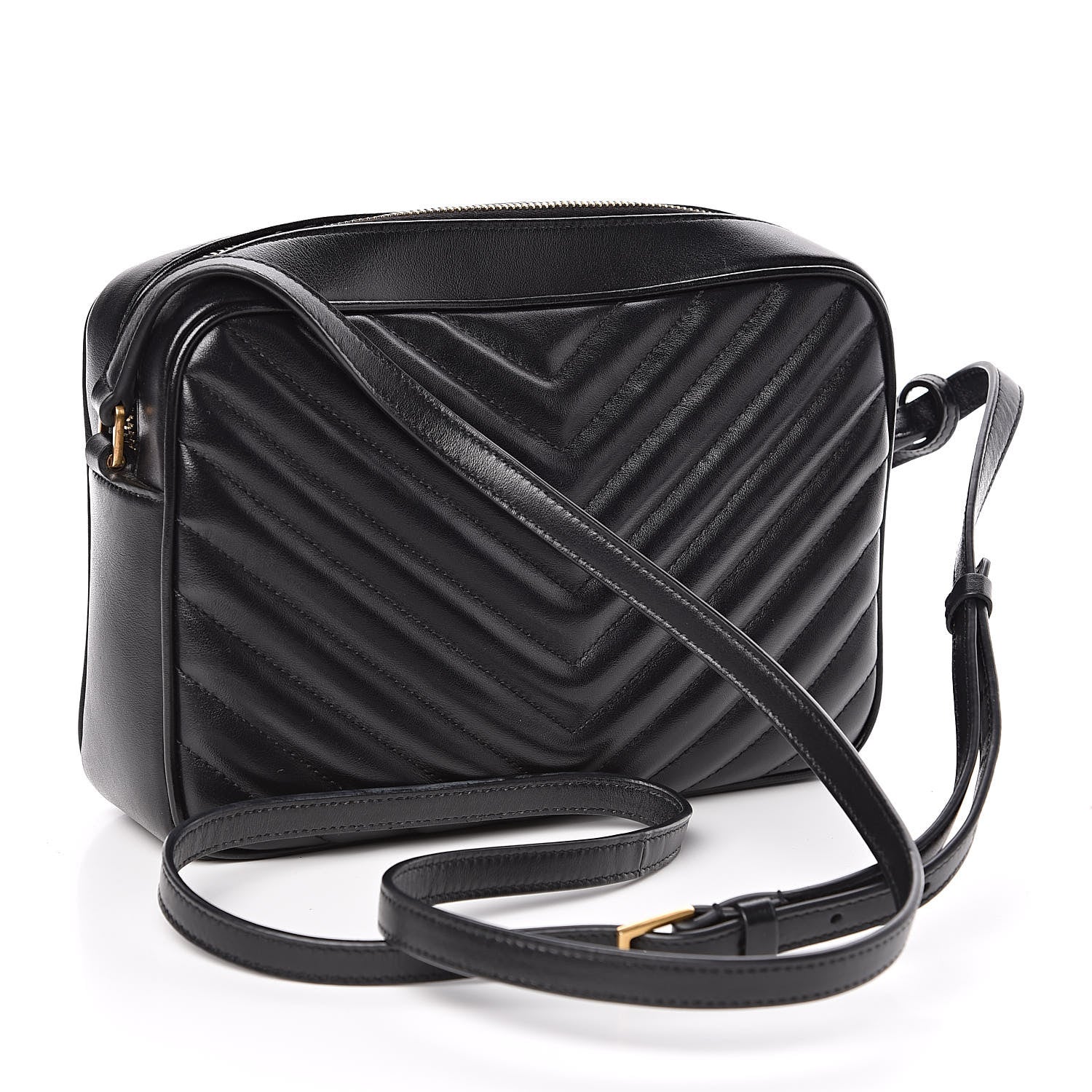 Saint Laurent Calfskin Matelasse Monogram Lou Camera Bag Black 3 of 11