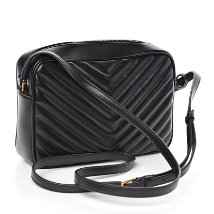 Saint Laurent Calfskin Matelasse Monogram Lou Camera Bag Black 3 of 11