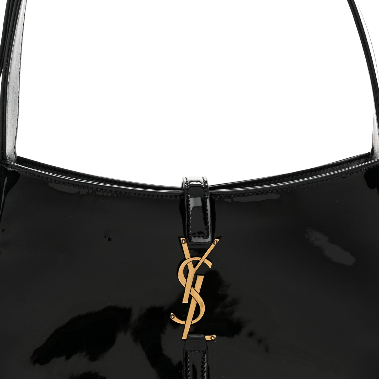 Patent Calfskin Le 5 A 7 Hobo Black