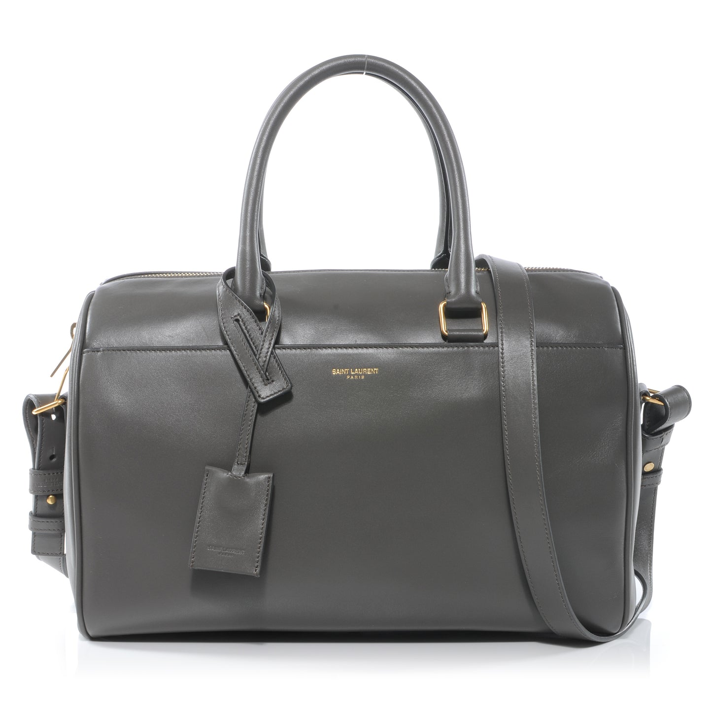 Leather Classic Duffle 6 Bag Gray