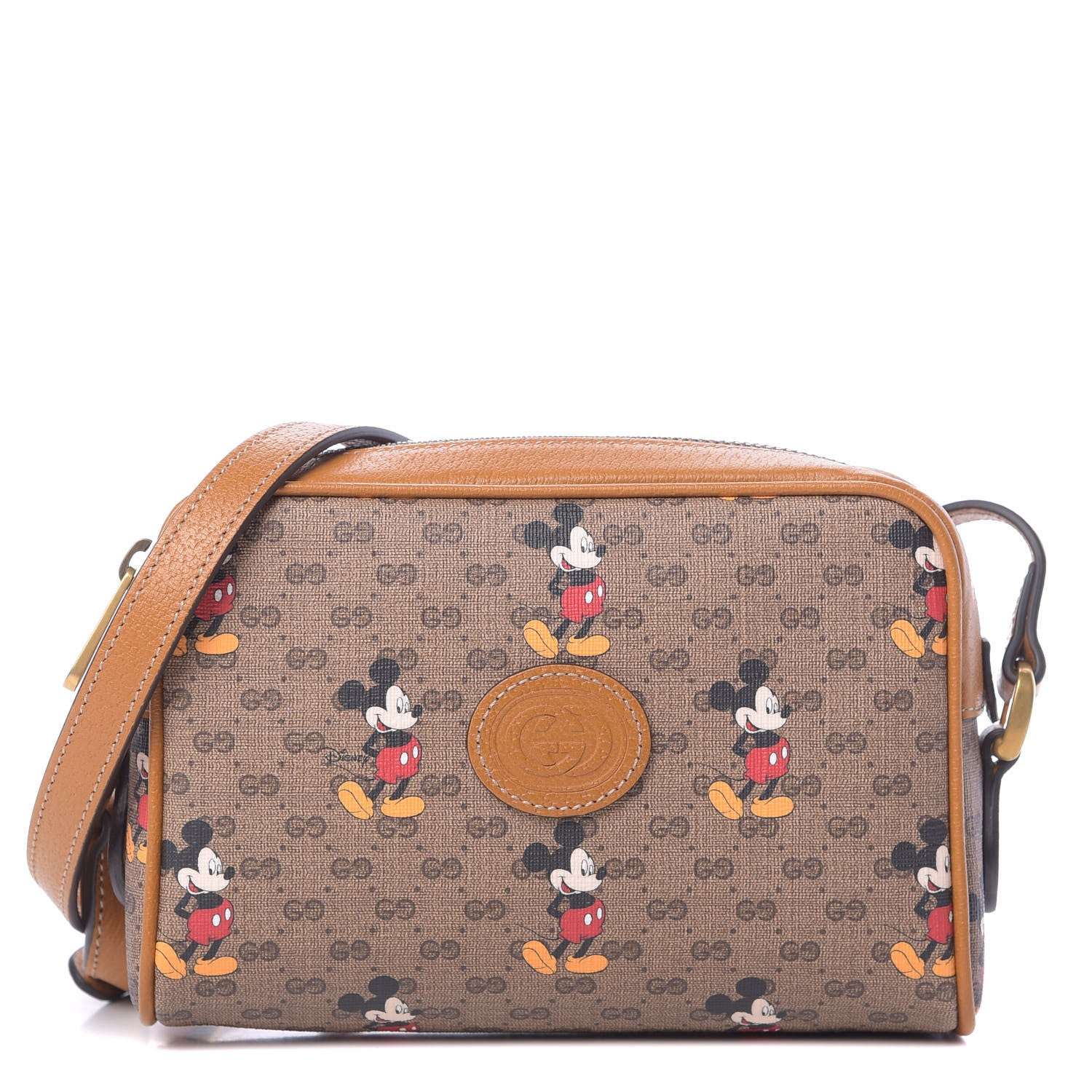 Gucci X DISNEY Mini Vintage GG Supreme Monogram Mickey Mouse Shoulder Bag Beige Vintage Sun Oil 1 of 11