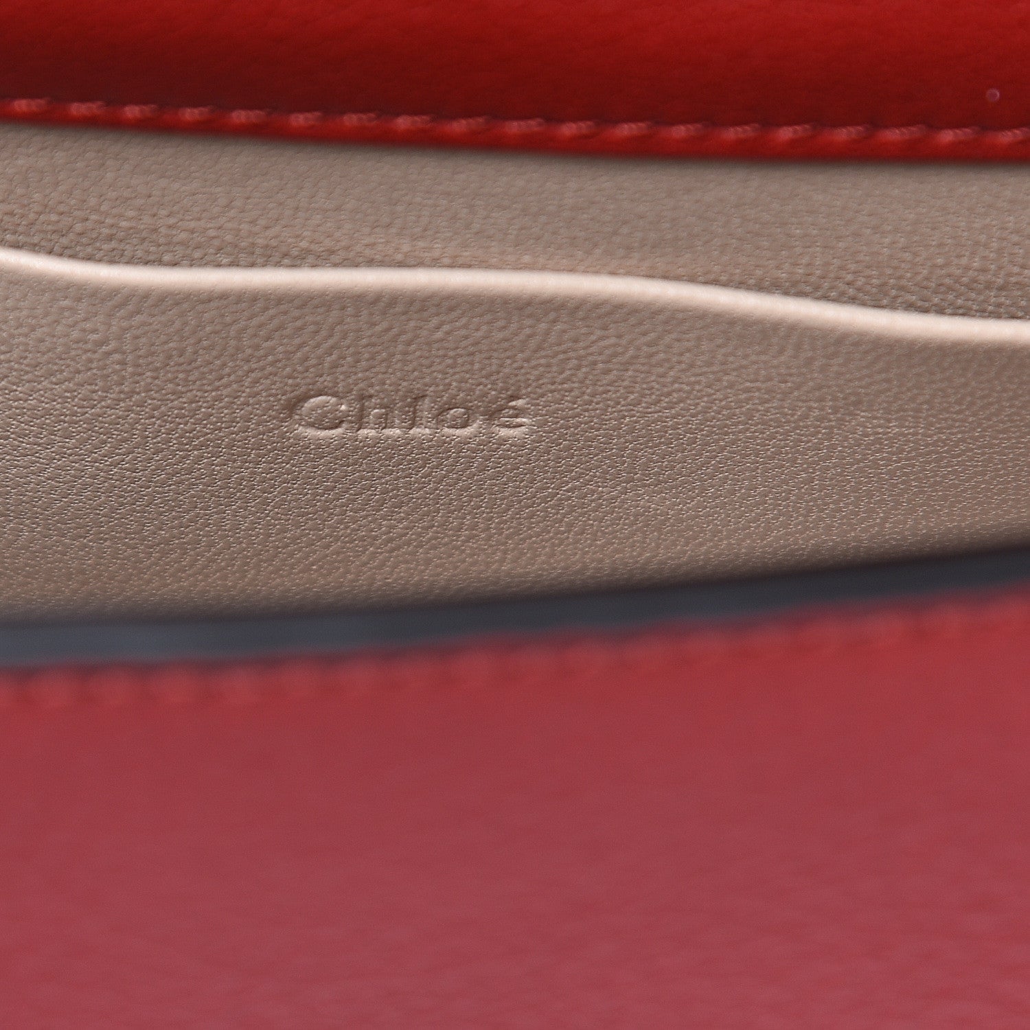 Chloe Calfskin Small Nile Bracelet Minaudiere Bag Dahlia Red 7 of 9