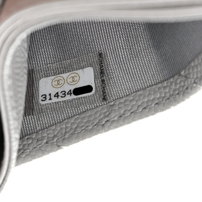 Chanel Caviar Quilted Card Holder Grey 8 of 9