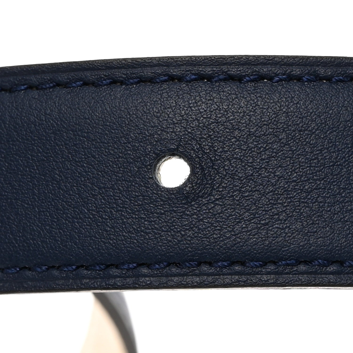 Hermes Swift Epsom 24mm Gamma Belt 85 34 Navy Bleu Craie 7 of 8