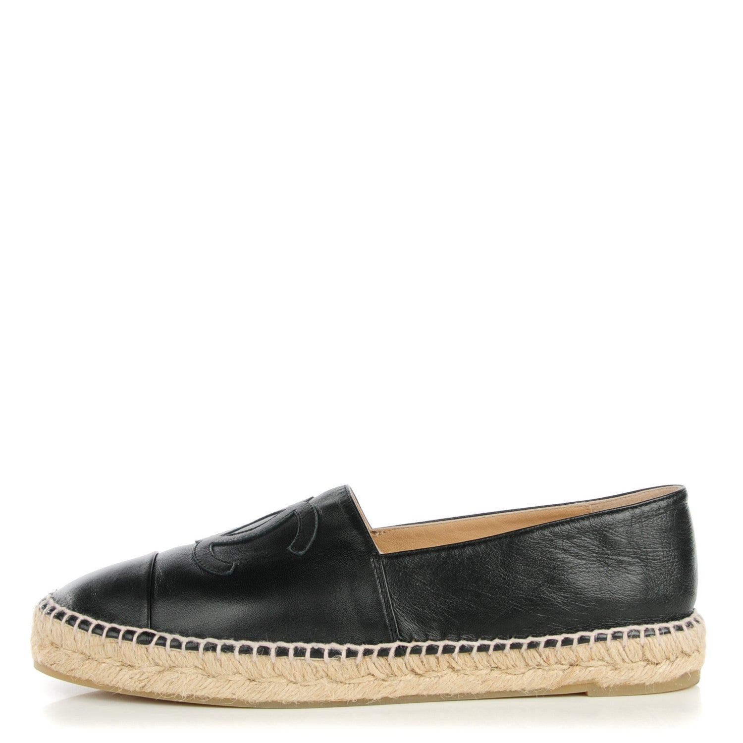 Chanel Lambskin CC Espadrilles 41 Black 1 of 12