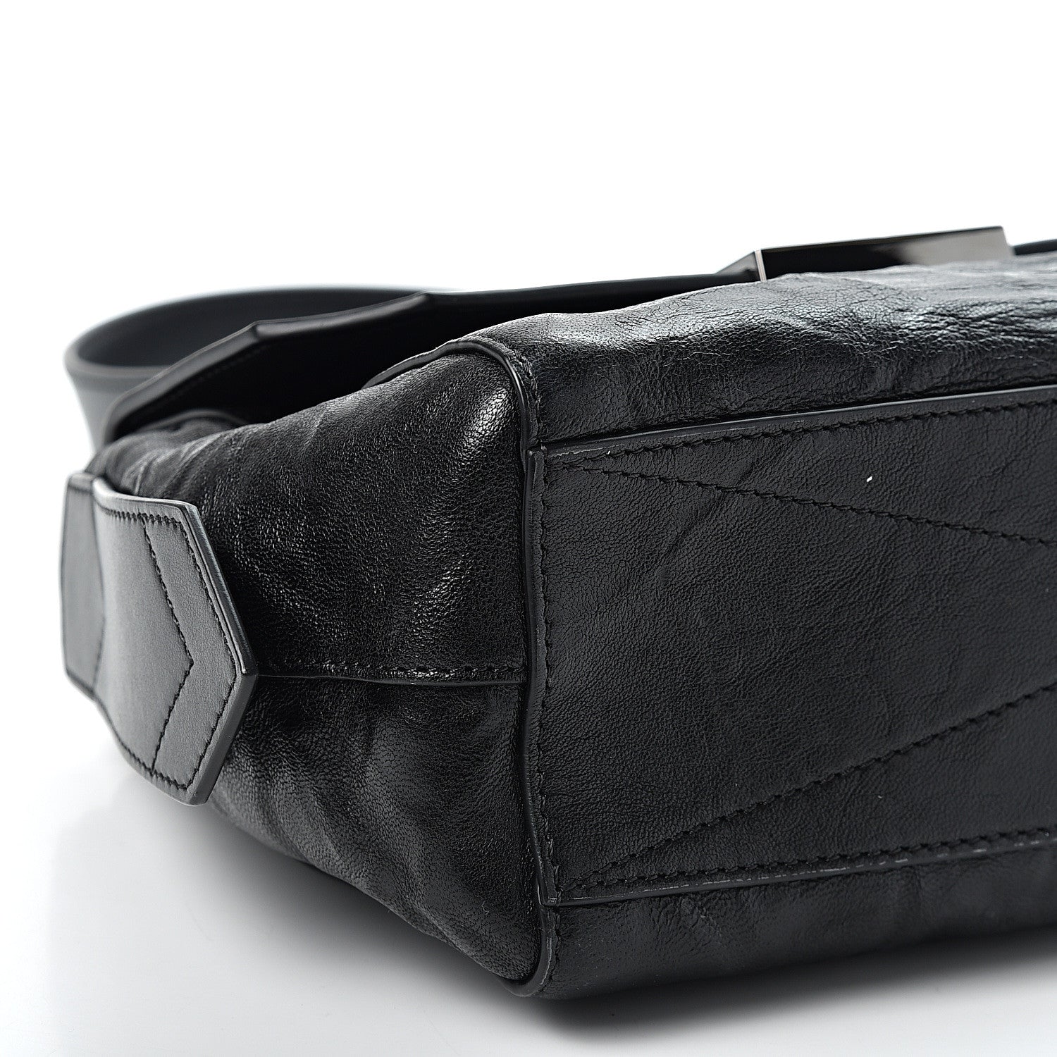 Givenchy Crinkled Patent Calfskin Small ID Flap Black 7 of 8
