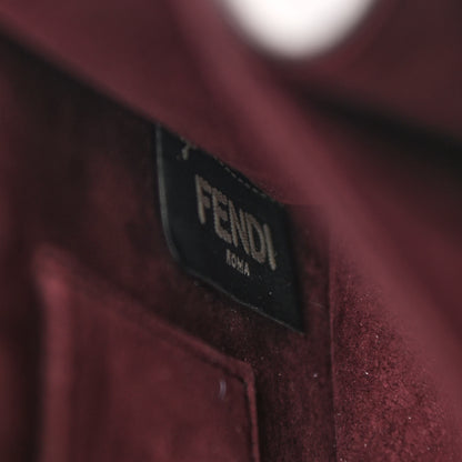 Fendi Vitello Liberty Studded Small Kan I Shoulder Bag Bordeaux Multicolor 7 of 10