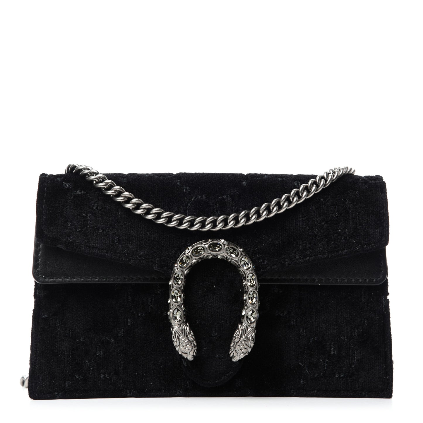 Velvet Super Mini Dionysus Shoulder Bag Black