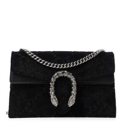 Gucci Velvet Super Mini Dionysus Shoulder Bag Black 1 of 10