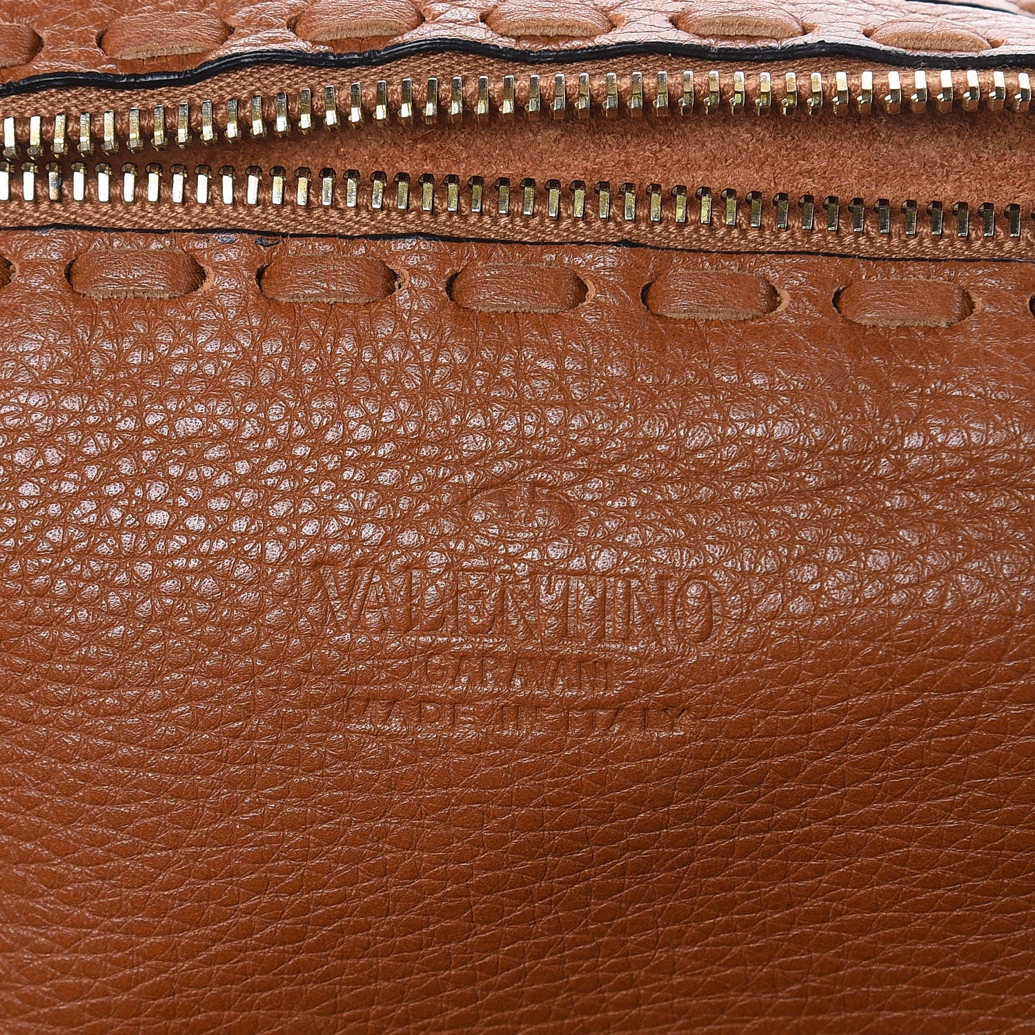 Valentino Garavani Grained Calfskin C-Rockee Fringe Tote Light Cuir 9 of 9