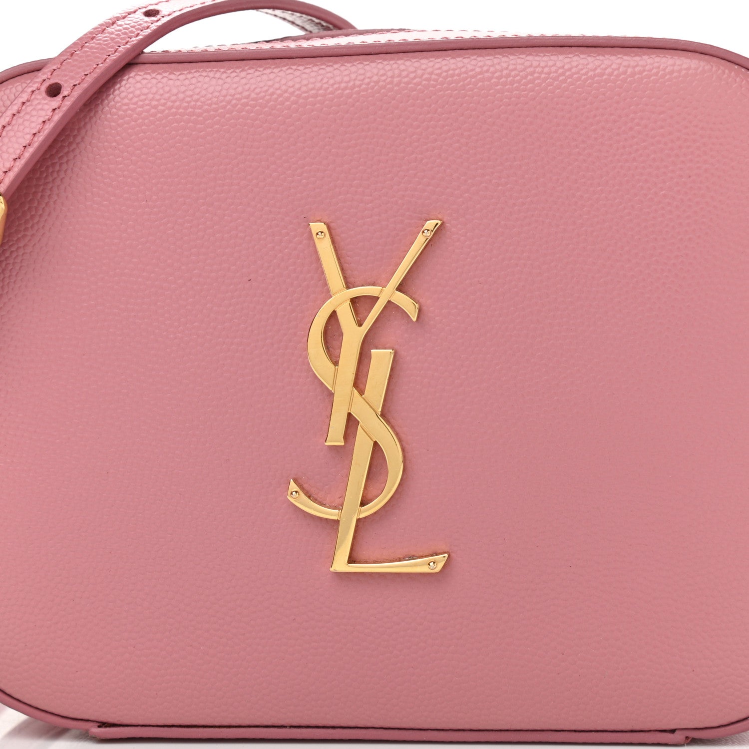 Saint Laurent Grain De Poudre Small Classic Monogram Camera Bag Old Rose 7 of 9