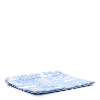 Christian Dior Canvas Embroidered Toile De Jouy Diortravel Zipped Pouch Cornflower Blue 4 of 7