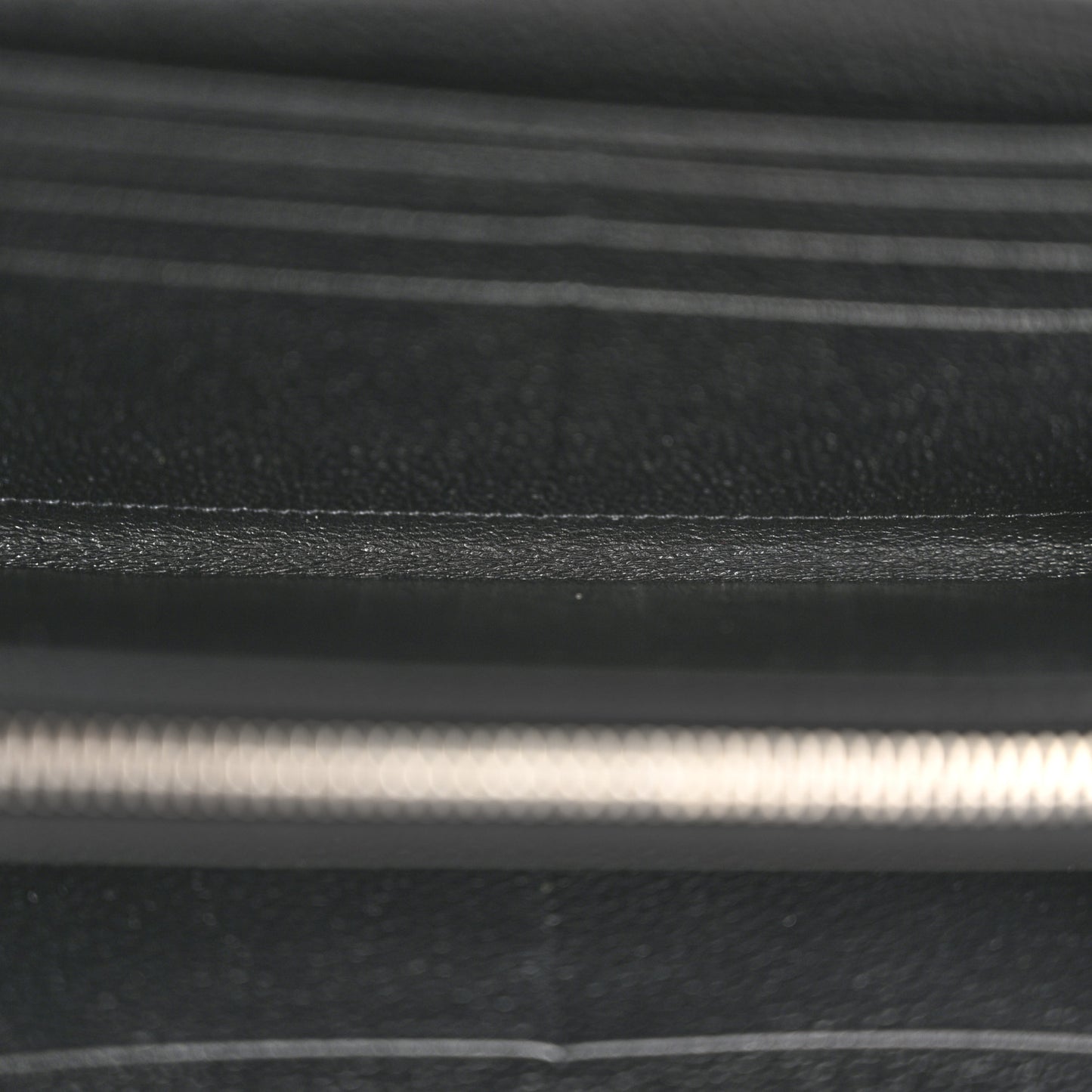 Grained Calfskin Rive Gauche Classic Large Wallet Black