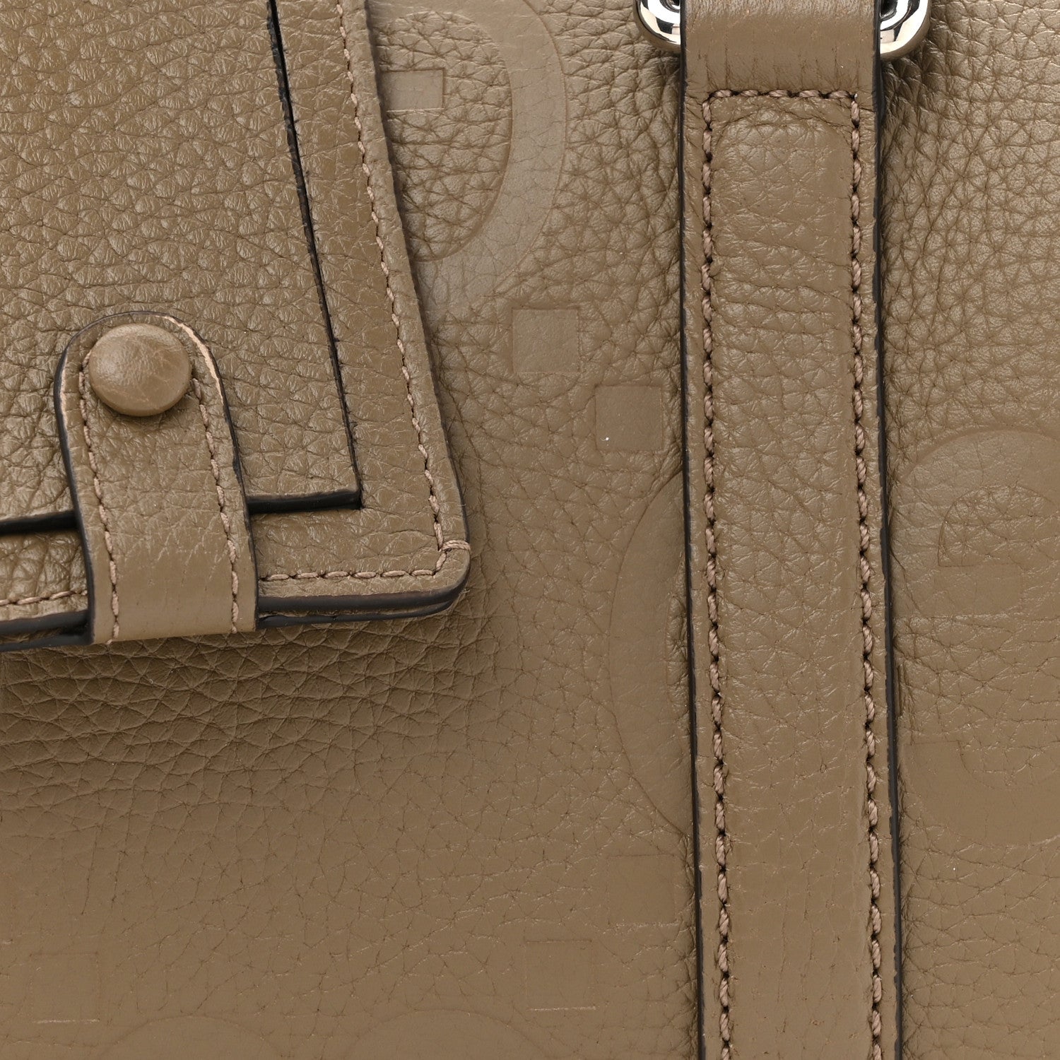 Gucci Piuma Calfskin Jumbo GG Embossed Mini Duffle Bag Good Taupe 8 of 12