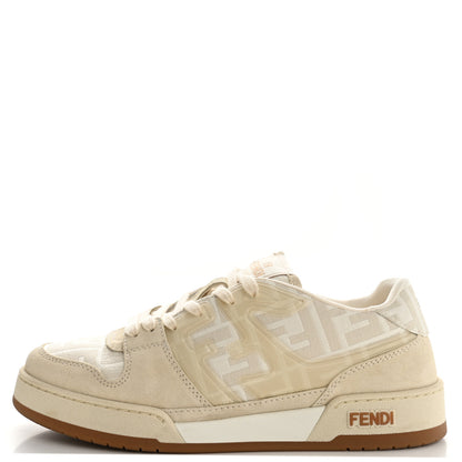 Fendi Suede Tessuto FF Fendi Match Low Top Sneakers 39.5 White 1 of 10