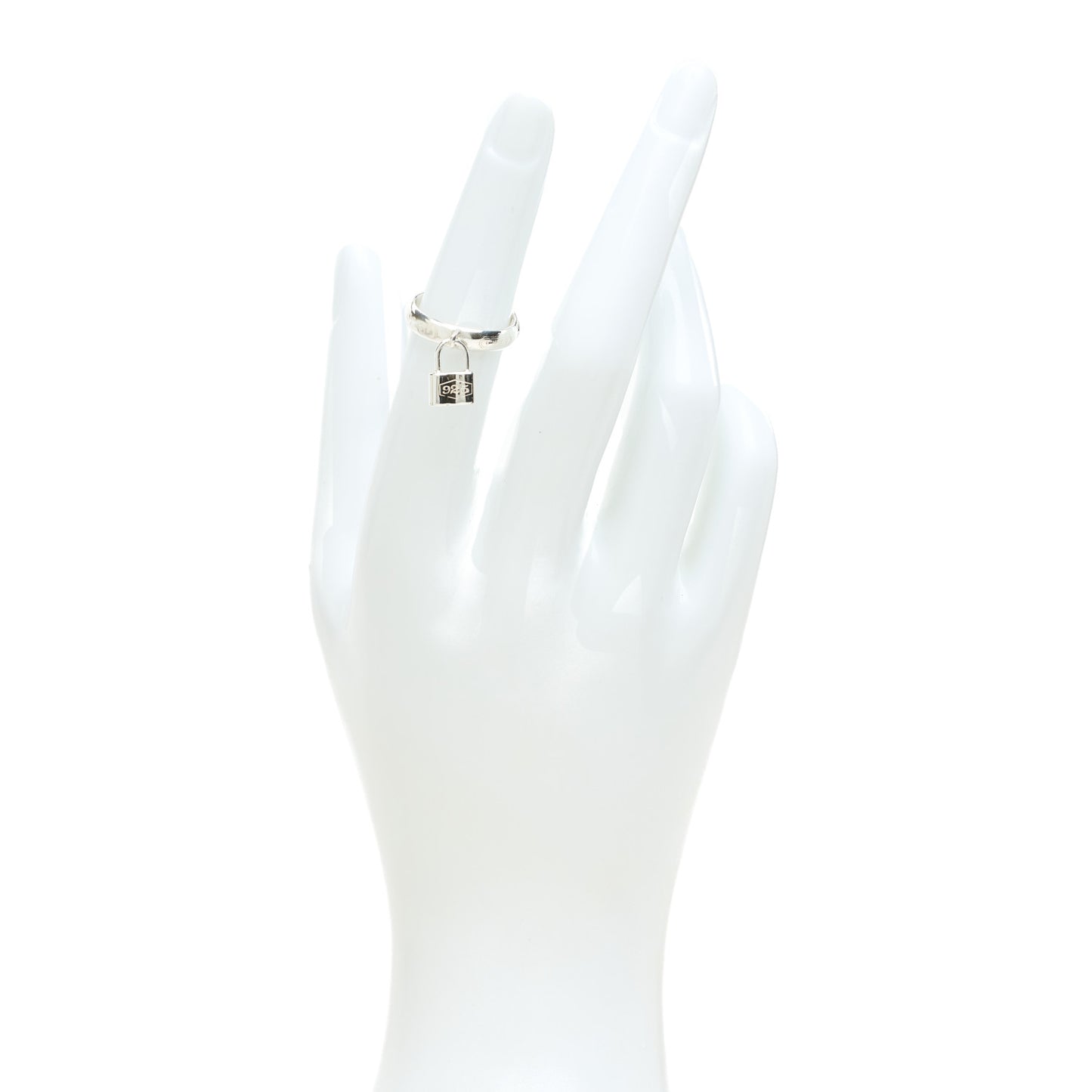 Sterling Silver 1837 Lock Charm Ring 49 5