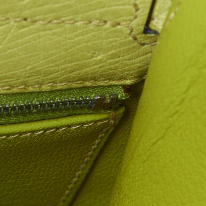 Hermes Ostrich Kelly Sellier 32 Vert Anis 17 of 34
