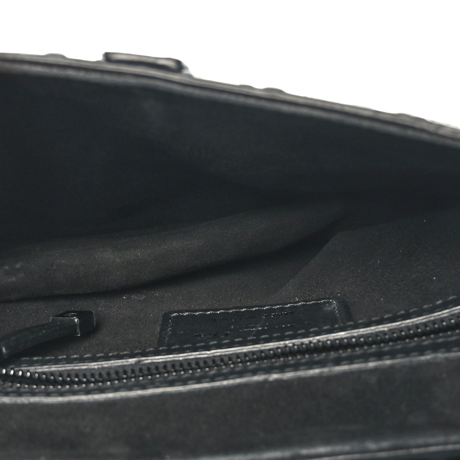 Christian Dior Calfskin Embossed Oblique Saddle Bag Black 5 of 10