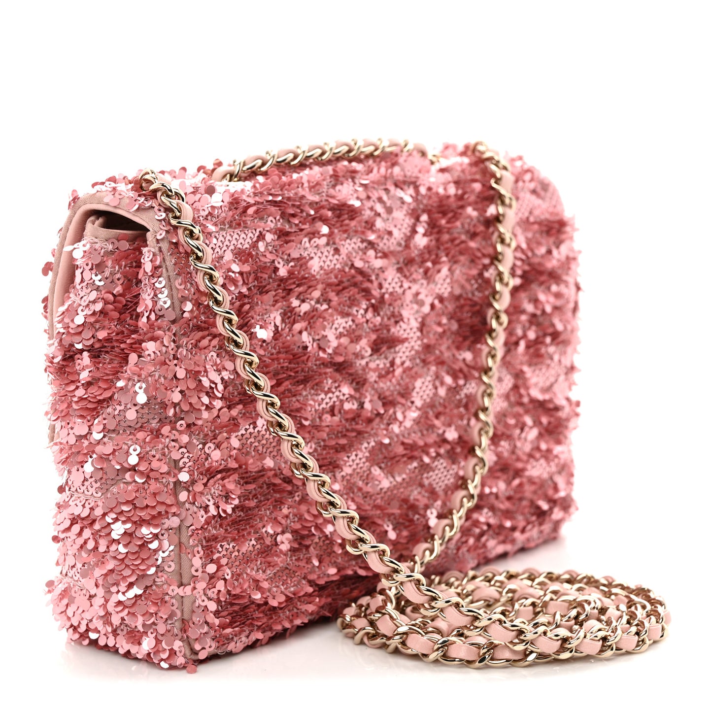 Sequin Mini Rectangular Flap Pink
