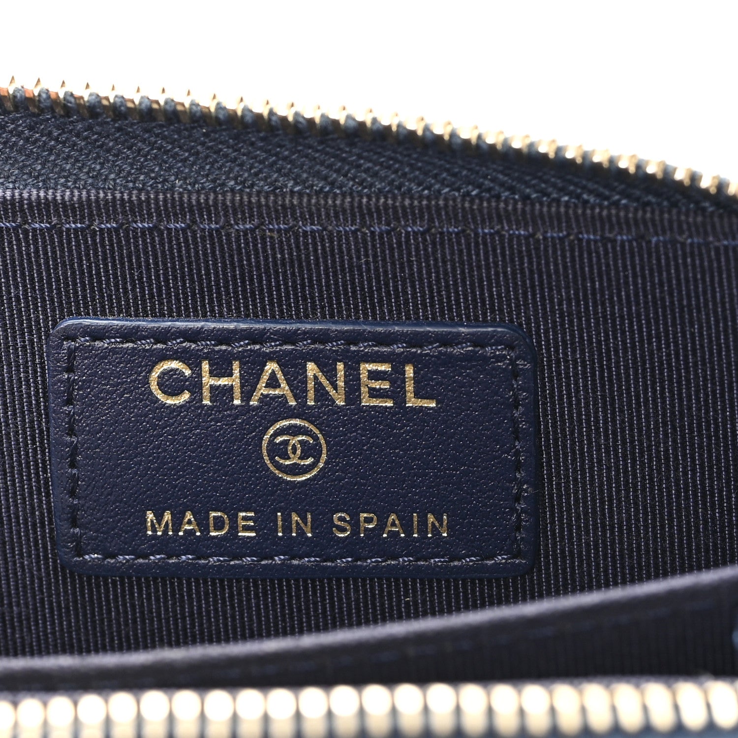 Chanel Caviar Quilted Zip Coin Purse Blue 6 of 7