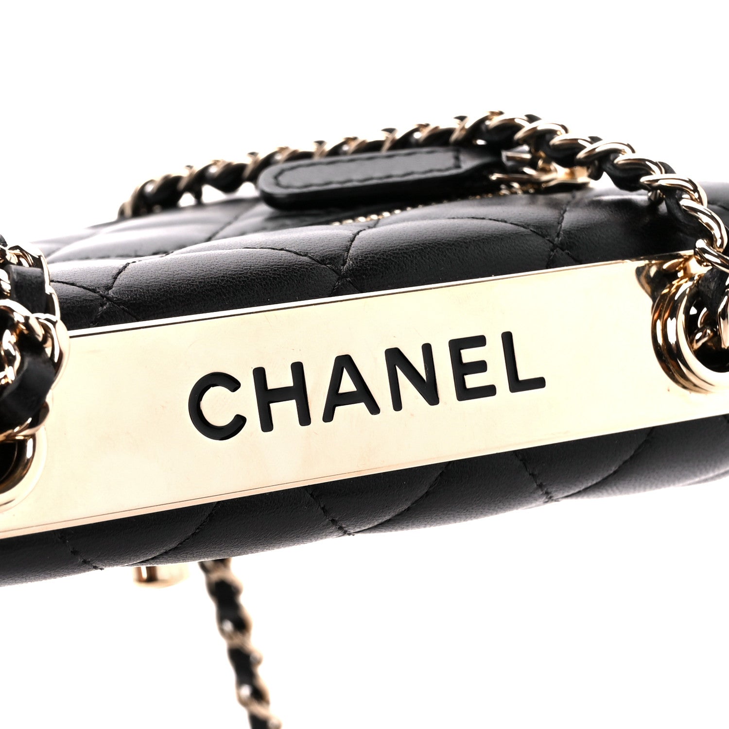 Chanel Lambskin Quilted Mini Trendy CC Wallet On Chain WOC Black 11 of 14