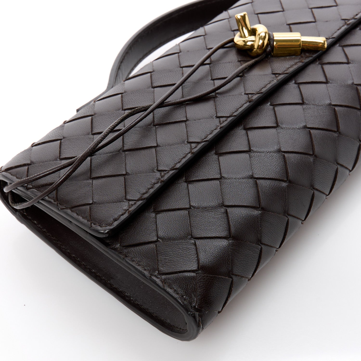 Bottega Veneta Nappa Intrecciato Long Andiamo Top Handle Clutch Fondant 10 of 11