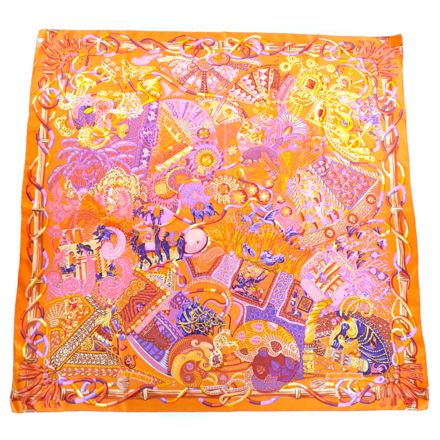 Silk Au Fil Du Carre Scarf 90