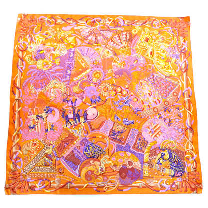 Hermes Silk Au Fil Du Carre Scarf 90 1 of 11
