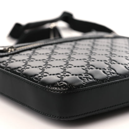 Gucci Guccissima Signature Small Messenger Bag Black 8 of 9