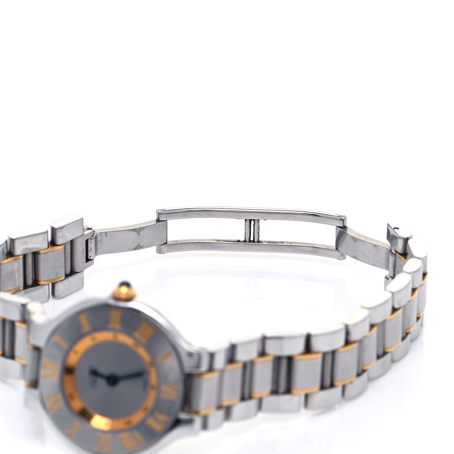 Cartier Stainless Steel 18K Yellow Gold 28mm Must De 21 Quartz Watch 6 of 7