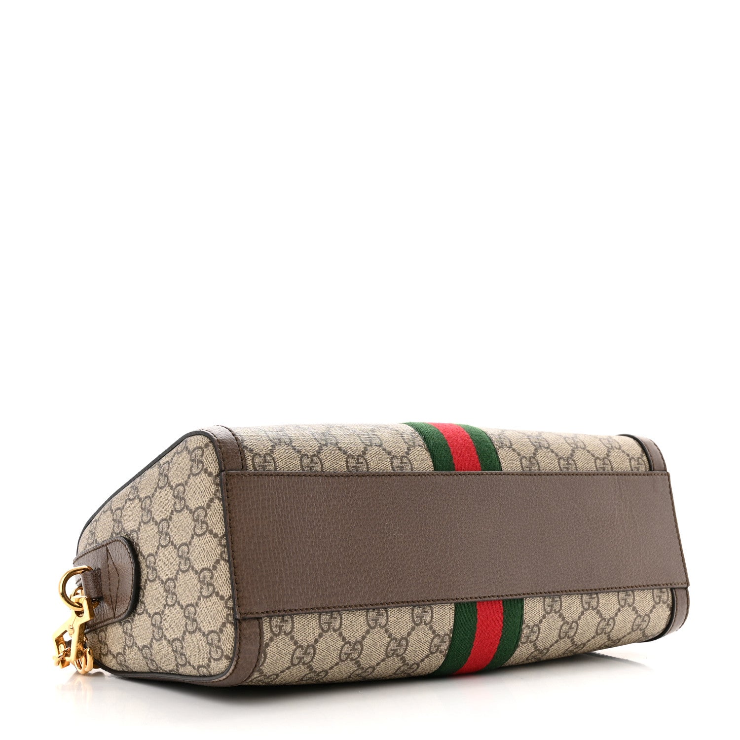 Gucci GG Supreme Monogram Web Medium Ophidia Boston Brown 4 of 13