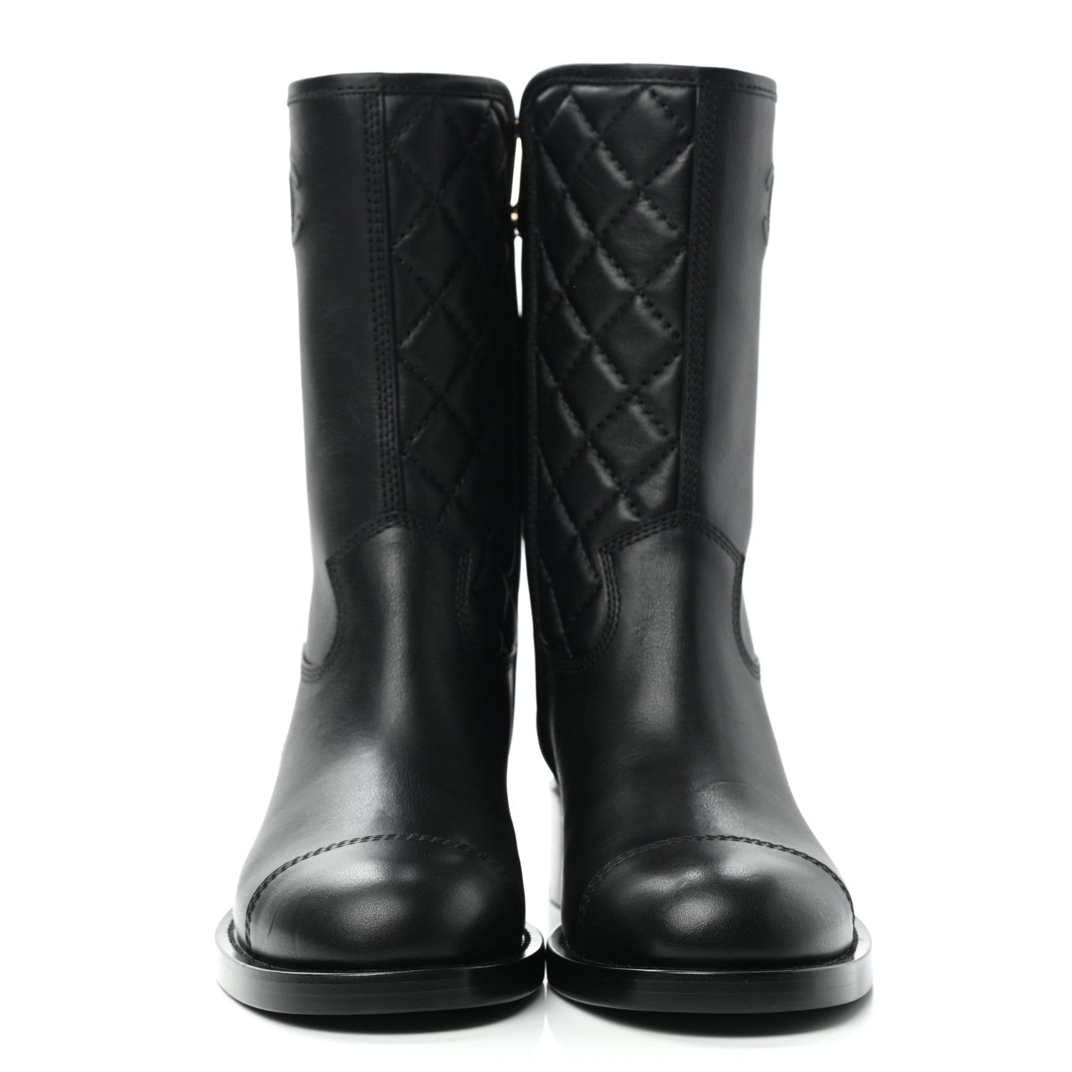 Chanel Calfskin CC Boots 39 Black 2 of 9